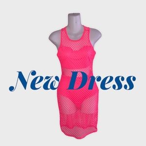 Ladies SUMMERTIME is Approaching 🔥Brand New Pink Net Dress🥰
